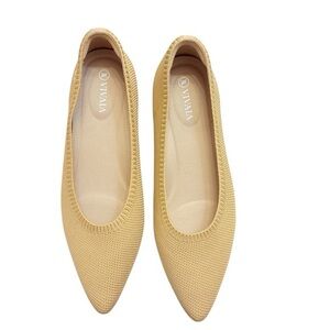 VIVAIA‎ Pointed-Toe Ballet Flats Aria in cream ivory nwot new